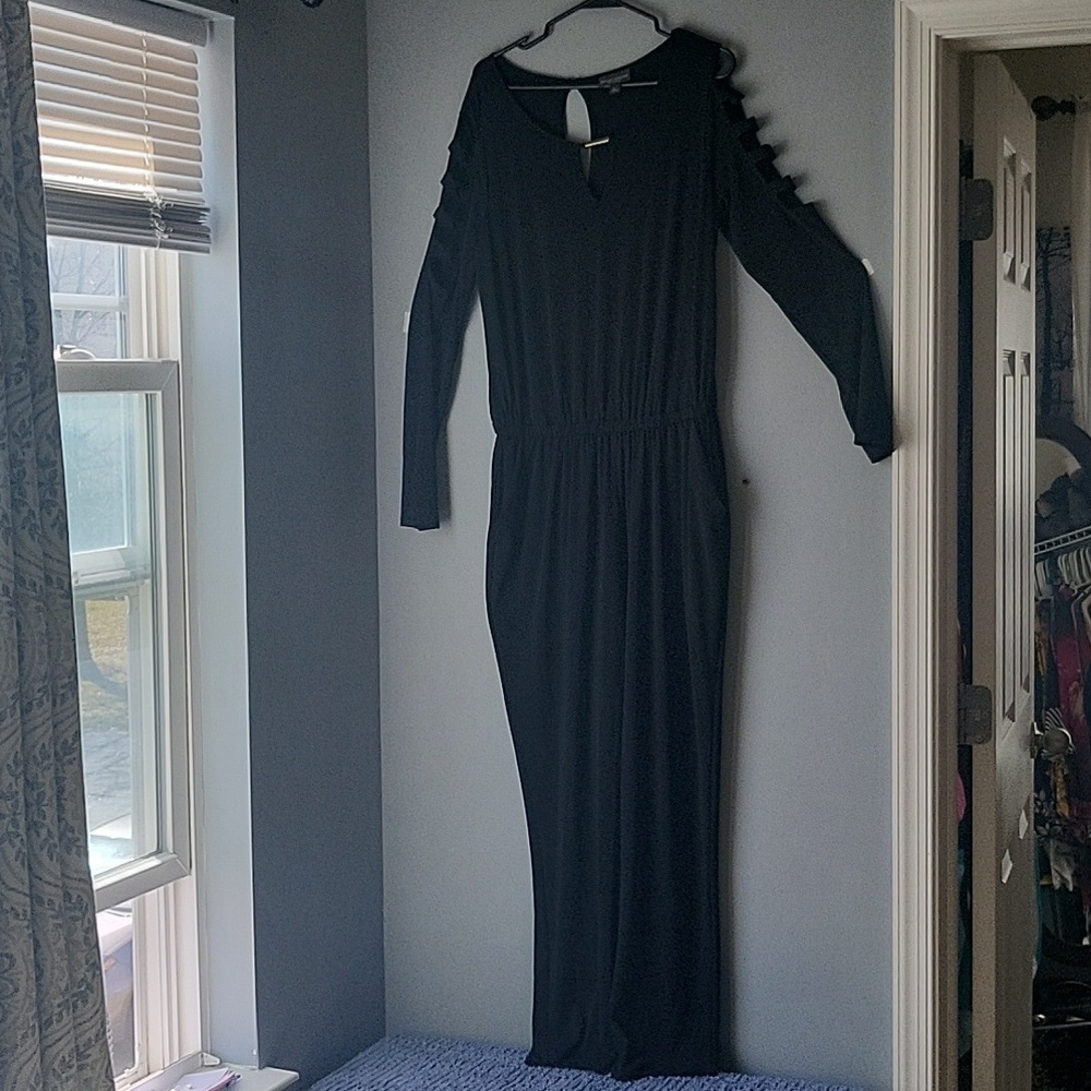 Bold Elements long sleeve black jumpsuit
